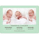 Seafoam Three's A Charm Triplets Photo Birth Announcements Image 5 of 6